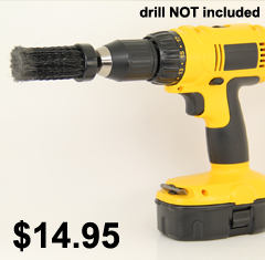 drill brush for lugnuts