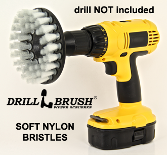 soft nylon bristles for gentle scrubbing